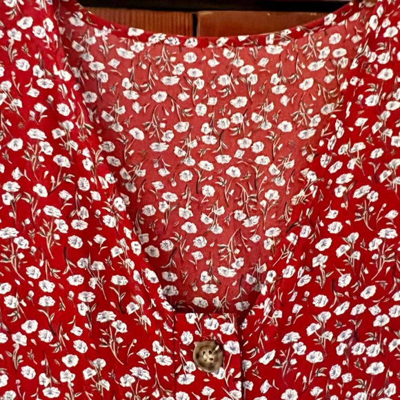 Long sleeve cotton rayon maxi 🌹button down front nursing friendly dress - Picture 5 of 6